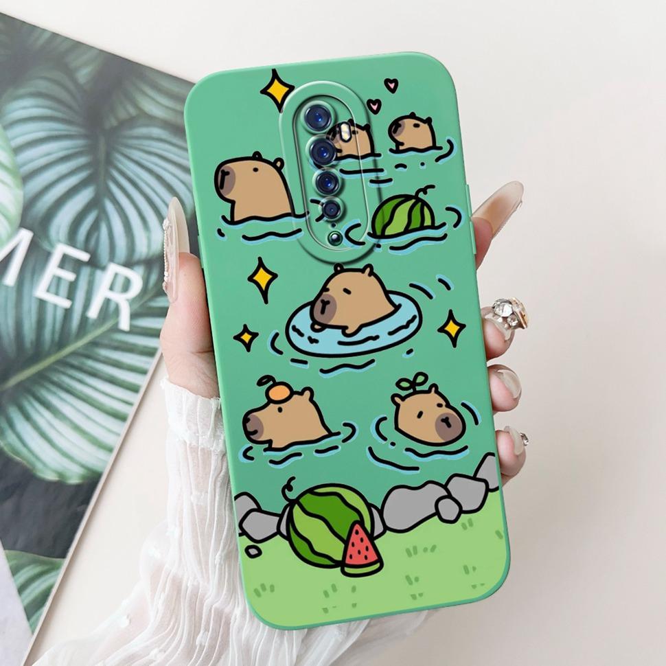 For Oppo Reno 2 2F Case Cute Rabbit Painted Cover Soft Silicone TPU Phone Cases For Oppo Reno2 F Reno 2F Back Cover Funda