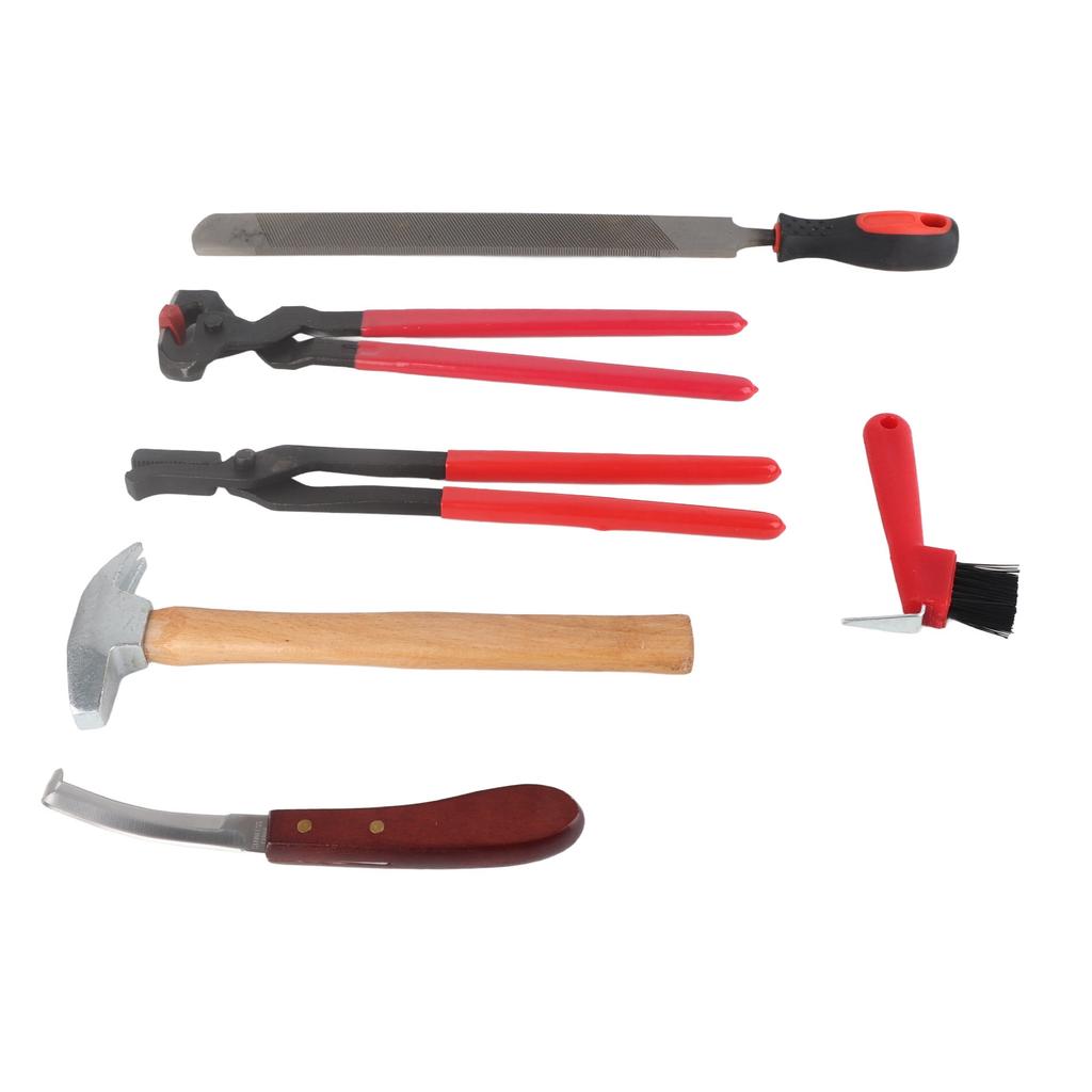 6 Piece Set Professional Horse Farrier Hoof Trim Tool Nail Horseshoe Plier Trimming Tool