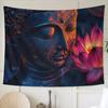 Buddha Statue Lotus Tapestry