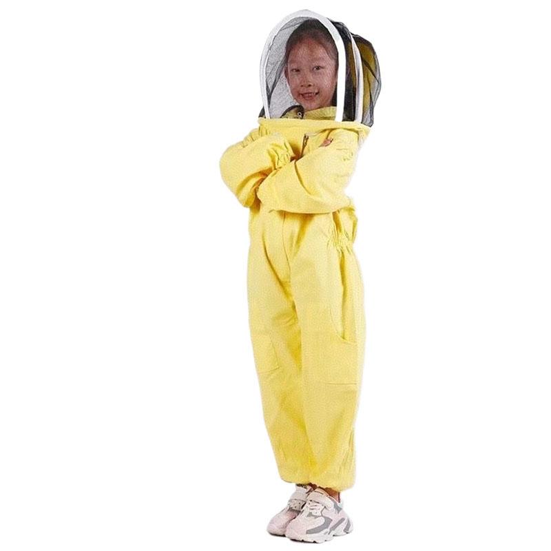 Children Anti-Bee Suit One-Piece Anti Bee Suit with Mesh Mask for Kids Beekeeping Practice Kid Clothing Apiculture Equipement