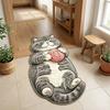 2D Home Decor Carpet Anti-fouling Cartoon Carpet Soft Cat-Shaped Area Rug  Bedrooms