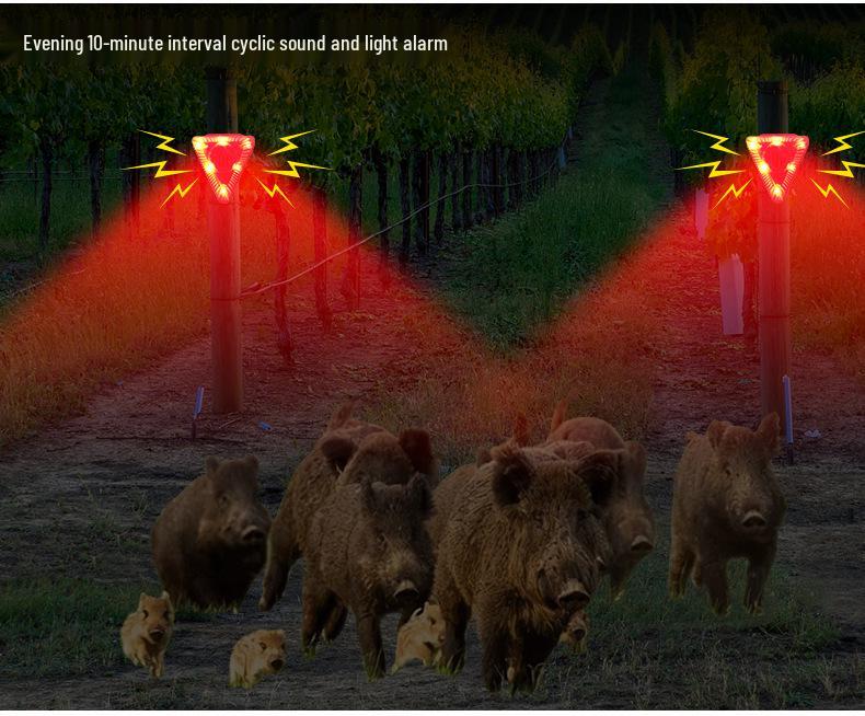 Solarer Hunde-Bellalarm: Automatisches Tierabwehrgerät mit Lautsprecher für Maisfelder