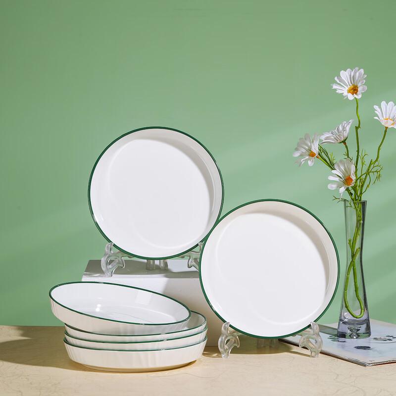 Керамические глубокие тарелки Jingdezhen с подглазурной росписью, 7,5 дюймов, набор из 6 штук