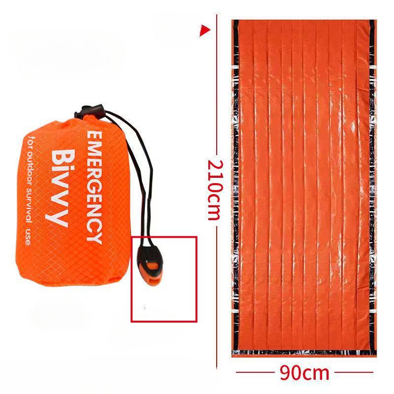 1PC Portable Waterproof Emergency Survival Sleeping Bag Outdoor Camping Gear Thermal Sack First Aid Rescue Kit Mylar Blanket