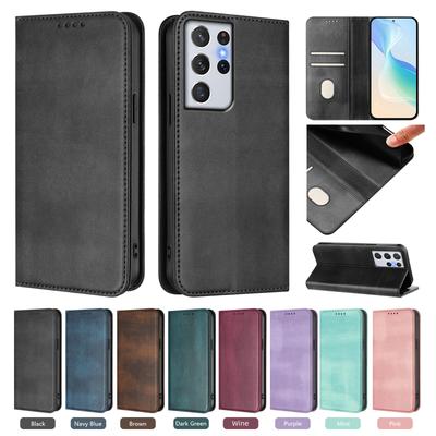Anti-Diebstahl Flip Leder Wallet Case Für Samsung Galaxy S21 S20 Ultra S21 S20 S10 S9 S8 Plus S21 S20 FE S21 S20 S10e S10 S9 S8