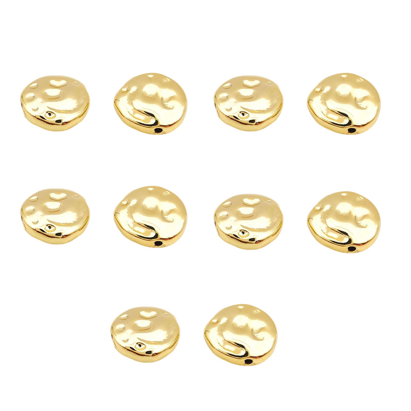 

10 шт. нерегулярных разделительных бусин для изготовления ювелирных изделий своими руками браслет ожерелье золотой серебряный цвет плоские бусины разделители аксессуар S золотой