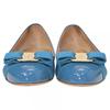 Salvatore Ferragamo VarIna Bow Ballet In Blue Patent Leather Blue