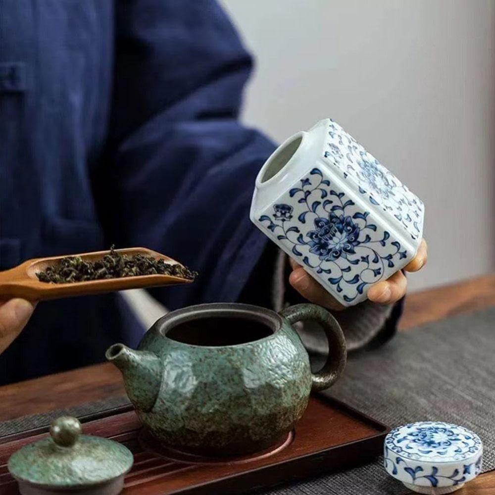Teiera in Ceramica per Condimenti da Cucina Riutilizzabile con Coperchio Scatola Sigillata per Alimenti Contenitori Ermetici Tradizionali Cinesi per la Conservazione degli Alimenti