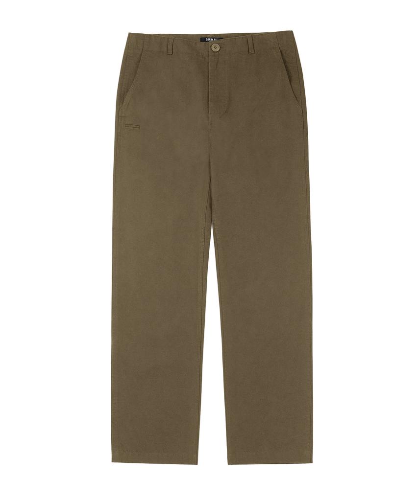 DRAW FIT Washed Officer Chino Pants [D.Beige]