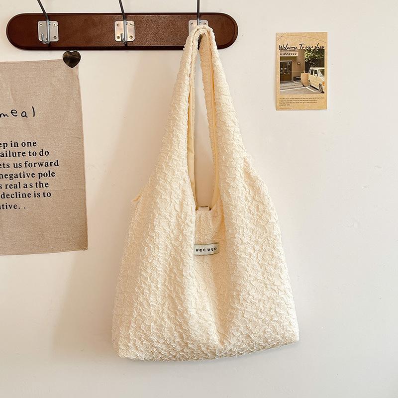 Commuter large-capacity tote bag female popular spring new foreign style casual simple retro shoulder armpit bag