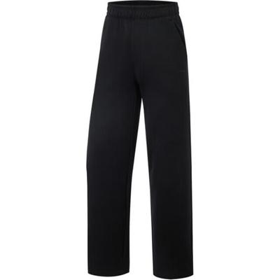 Comfortable Casual Straight Leg Simple Knitted Sports Pants Women Bottoms Black AKLU598-3