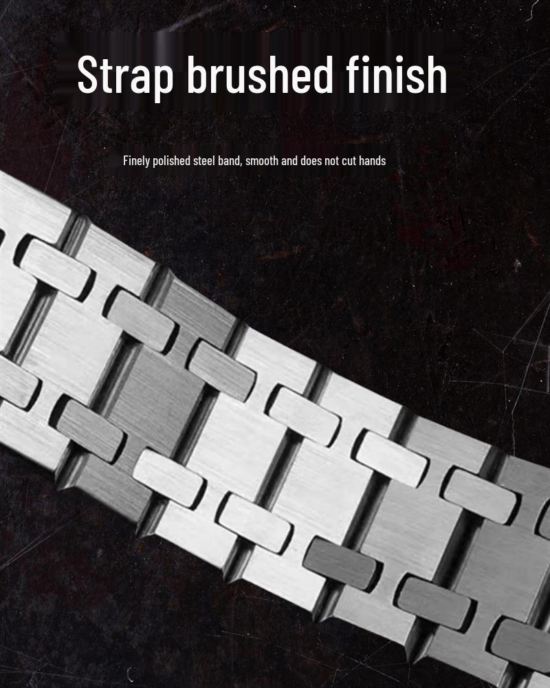 Jordinspirerad Automatisk Självlysande Herrskelettklocka med Kalender & Vattentät Design