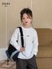 YOJIA Girls' Fleece-Lined Long-Sleeve T-Shirt: Winter 2025 Fashionable Base Layer for Big Kids