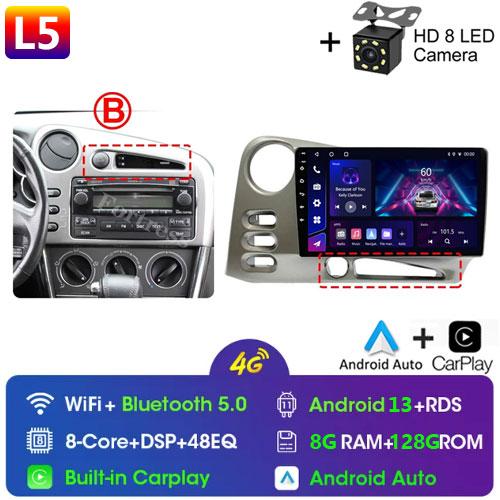 Dla PONTIAC Vibe 2003 - 2004 dla TOYOTA Matrix 2003 - 2008 System Android QLED IPS Ekran Dotykowy GPS Navi Radio Samochodowe Odtwarzacz Multimedialny