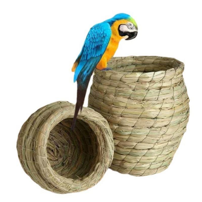 Handmade Grass Woven Bird Nest Xuan Feng Parrot Hummingbird Hanging Birds House Pet Supplies Poultry Toys Grass Nest BreedingBox