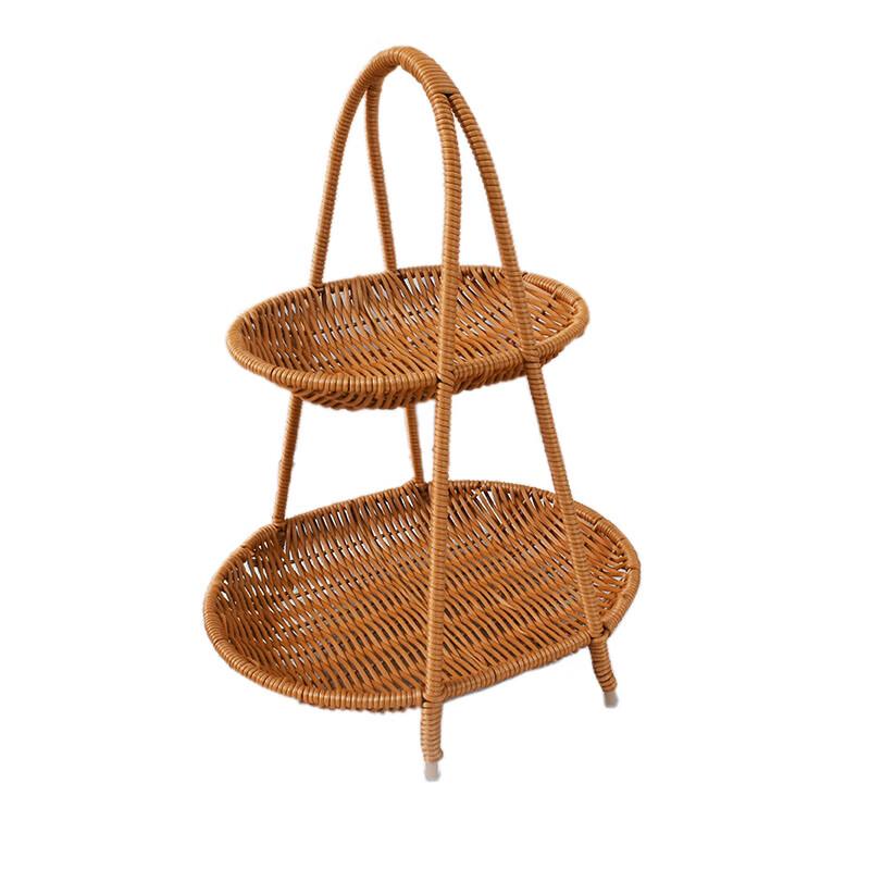 Imitation Rattan Woven Snack & Fruit Basket