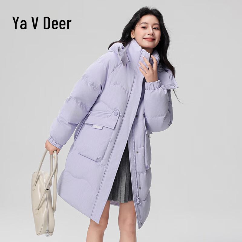 

Женская куртка средней длины с капюшоном Yalu на утином пуху XL (170)