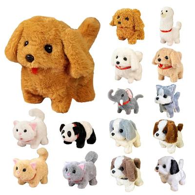 Barking Dog Toys for Kids Walking Dog Cat Electronic Pet Barking Dog Companion Animal Electric Pets Battery Operated Tail