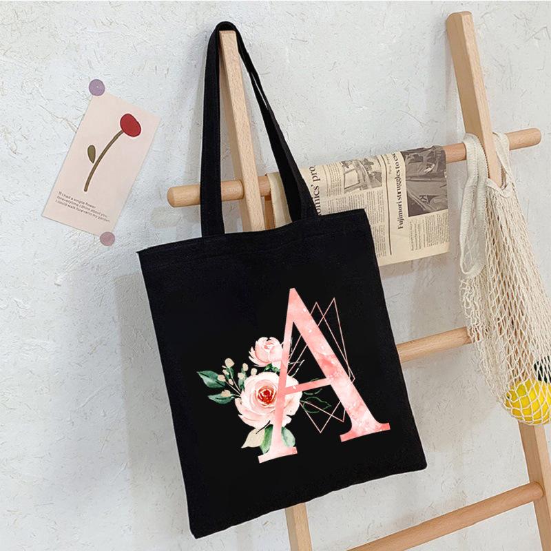 

Модная сумка на плечо с принтом букв от A до Z, женская повседневная универсальная студенческая сумка кроссбоди большой вместимости No Spec