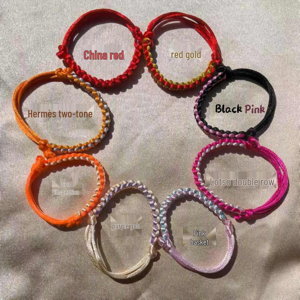 Pet Collar: Hand-Woven Red Rope Necklace with Longevity Lock for Cats and Dogs - Attracts Wealth and Fortune