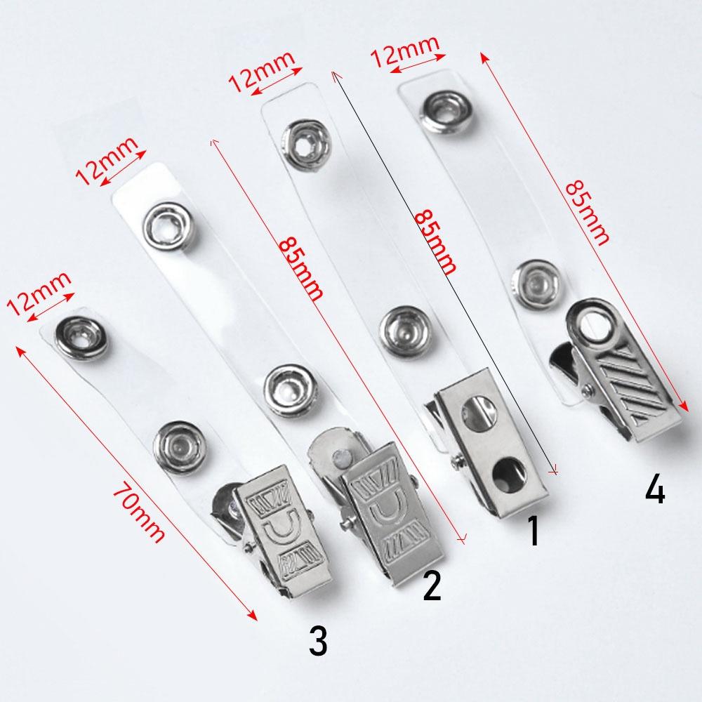Quality Stainless Steel Anti-lost Stationary Reel Lanyard Clips Binder Key Name Tag Lanyard Clips