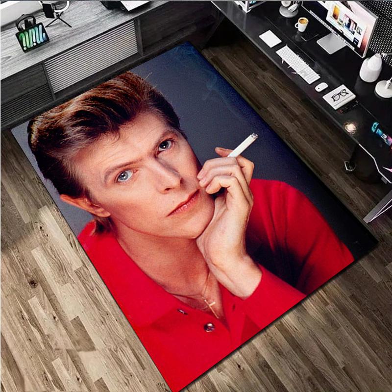 David Bowie Teppich Büro Dekorativer Teppich Für Wohnzimmer Schlafzimmer Fußmatte Bodenläufer Computerstuhl Bereichsteppich perfektes Weihnachtsgeschenk