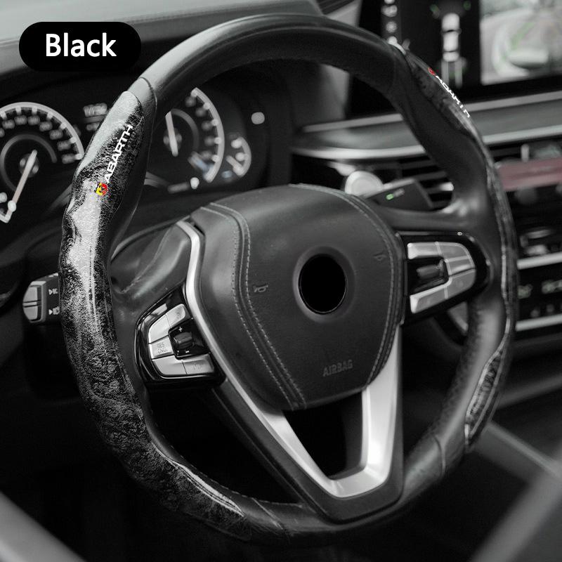 GFTFK1 Car Steering Wheel Cover Non-slip Card Cover Handle Booster Protective Cover For Fiat Abarth 595 Abarth 500 Abarth 124 Spider