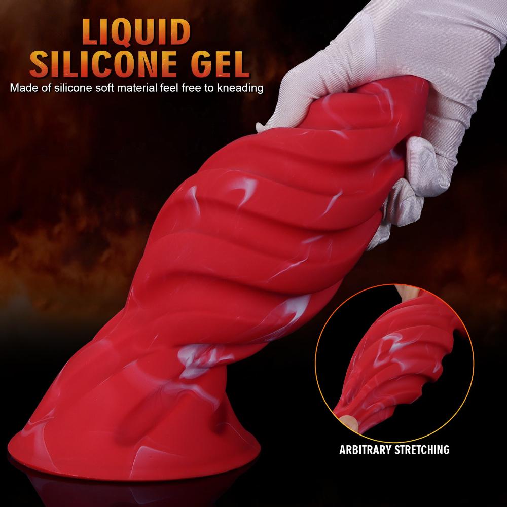 Large Ribbed Anal Plug - Rotatable Base for Easy Insertion, Silicone Anal Sex Toy for Men & Women