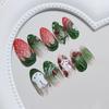Ice through three-dimensional strawberry rabbit flower smudged ins wind wearing armor 24 pieces press on nails
