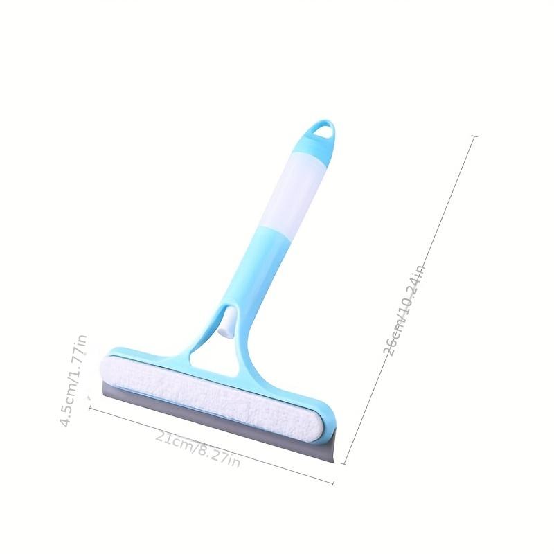 3-in-1 Multifunctional Glass Cleaning Tool with Sprayer, Plastic, for Kitchen, Toilet - Efficient Mirror and Window Scraper