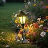 JYL TS/095,Hot Sale Resin Street Lamp Couple Chicken Solar Outdoor Light for Garden Path Decor Statue Lamp