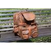 Brown Leather Backpack: Large Travel Laptop Rucksack