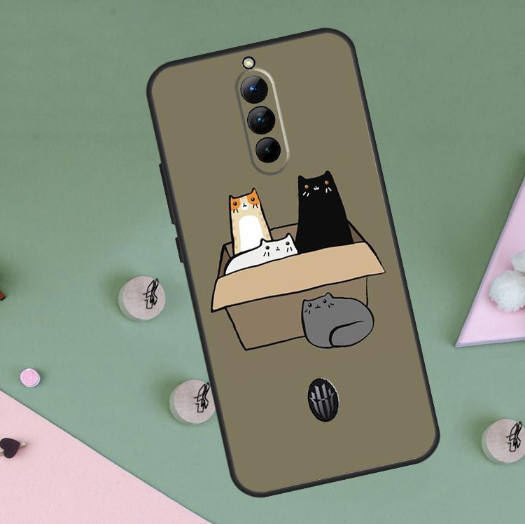 Cartoon Cute Cats Case For Red Magic 8 9 10 Pro Plus 6 6S 7S 7 Pro 5G 6R RedMagic 10S 8S 9S Pro Plus Cover
