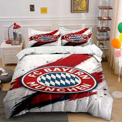 Logo FC Bayern Monachium. Pościel Zestawy poszewek na kołdrę Poszewki na kołdrę Poszewki na poduszki(1 * Poszewka na kołdrę 2 * Poszewki na poduszki, bez wkładu do kołdry)