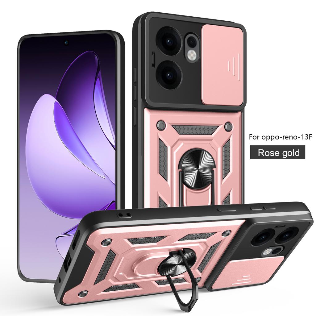 Armor Funda For OPPO Reno 13F 5G Case Slide Lens Camera Protector Phone Cover for Reno13F Reno13F 4G Shockproof Coque