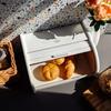 Boîte à Pain - Creative Home - 38 x 28,5 x 17,5 cm - Bois de Hêtre - Blanche - Design Contemporain