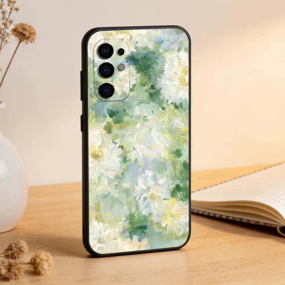 Oil Painting Flowers Series Phone Case For Samsung S25,S24,S21,S22,S23,S30,Ultra,S20,Plus,Fe,Soft Silicone Black Cover