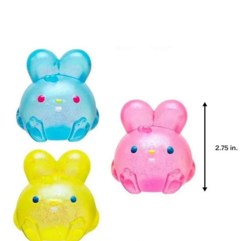 Cute Rabbit Squeeze Toy Sensory Fidget Cube Stress Relief Squishy Cube Anti-Anxiety Soft Pinch Object For Focus Adhd Population