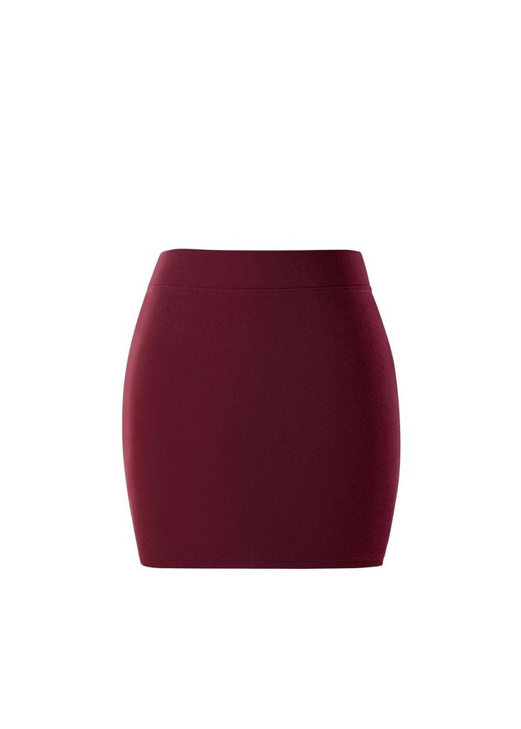 Solid Color Spring Summer Short Skirt With Hightemperature Setting For Office Wear