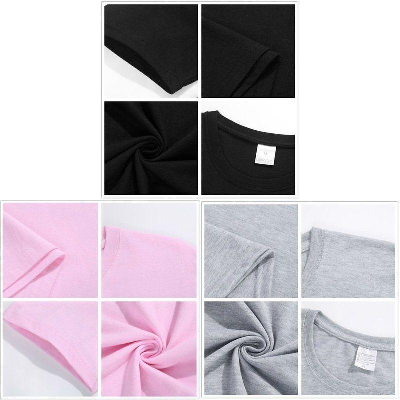 Letter Print Solid Color Streetwear T Shirt For Women With Cotton Blend Casual Top
