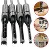 6.4/8/9.5/12.7mm HSS Square Hole Drill Bit Auger Bit Steel Mortising Drilling Craving Woodworking Tools