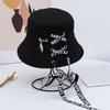 Stylish Ribbon Detail Bucket Hat Breathable Cotton Adjustable Outdoor Summer Fisherman Hat for Men Women and Teens