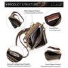 Retro Crazy Horse Leather Men's Mobile Phone Baotou Layer Fashion Casual Small Single Shoulder Crossbody Bag