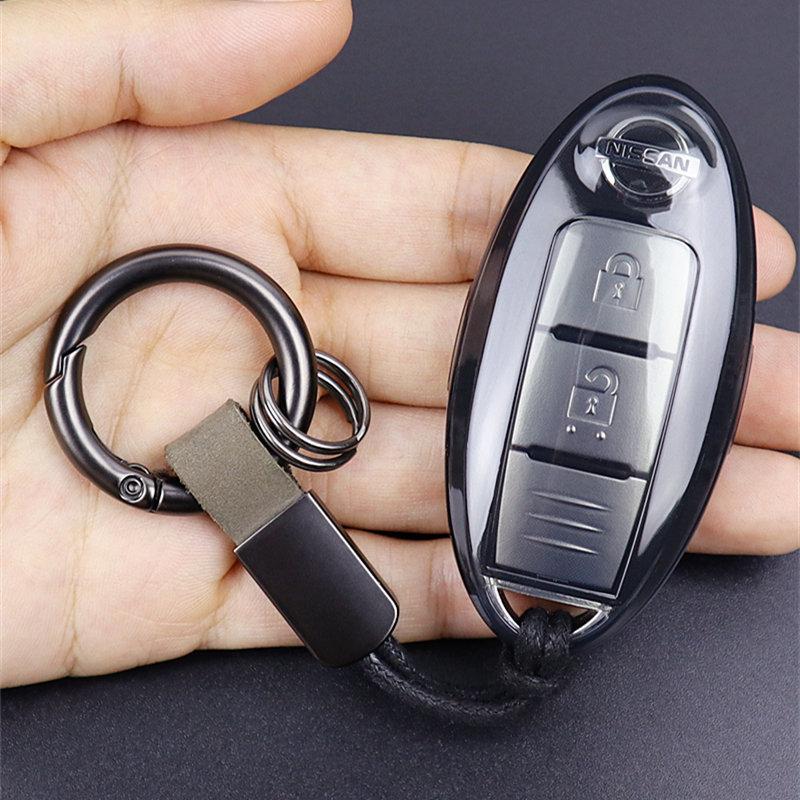 Nissan Schlüsselhülle: Ultradünn, Transparent, Passt für Qashqai, Sylphy, Tiida, X-Trail, Kicks, Terra, Navara, Teana.