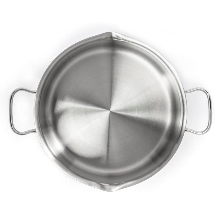 Stockpot - Tefal - Duetto A7054663 - 18/10 Stainless Steel - 24 Cm - Glass Straining Lid