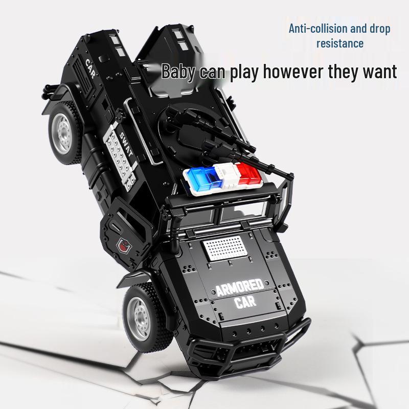 Children's Double-Door SWAT Car Inertia Toy - Off-Road Claw Machine for Boys