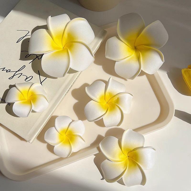 Plumeria Flower Hair Clips For Women Girls Hairpins Egg Flower Barrettes Hawaiian Wedding Party Bag Hat Hair Accessories