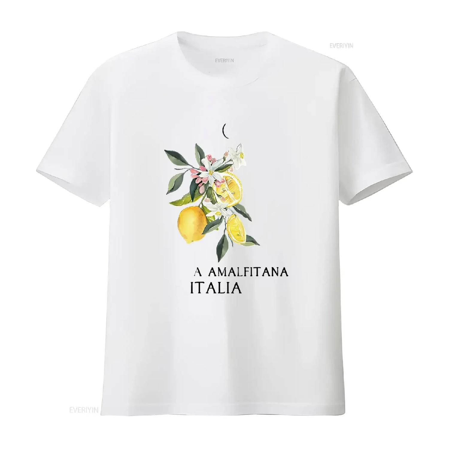 

Amalfi Coast Lemons Italy T Shirt vintage Washed homme Versatile Stretched Stylish Top For Everyday Wear graphic streetwear XXXXXL білий