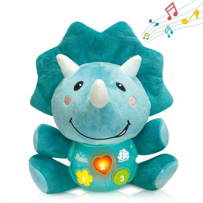 Baby Sleep Toy, Ages 0, 1, 2, and 3, Dinosaur, Talking Voice, Educational Toy, Singing, Light-Up, Toddler Bedding, Newborn, Baby Shower Gift,