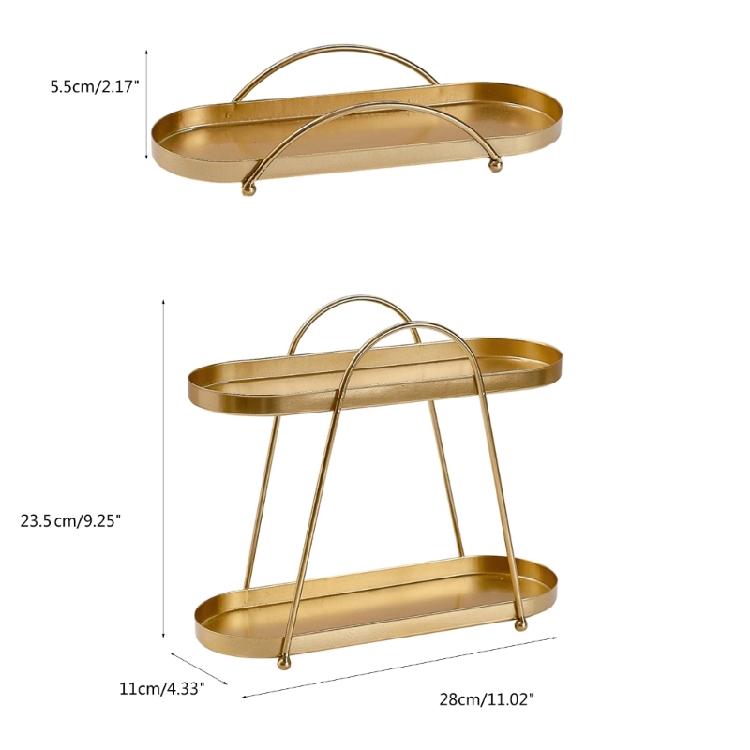 Modern Storage Rack Tray Convenient Display Stand Holder for Makeup and Jewelry